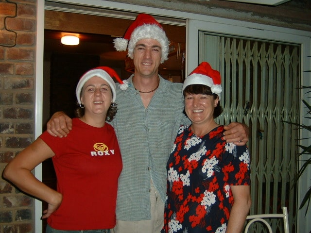 A picture of me with my son and daughter, taken Christmas 2004