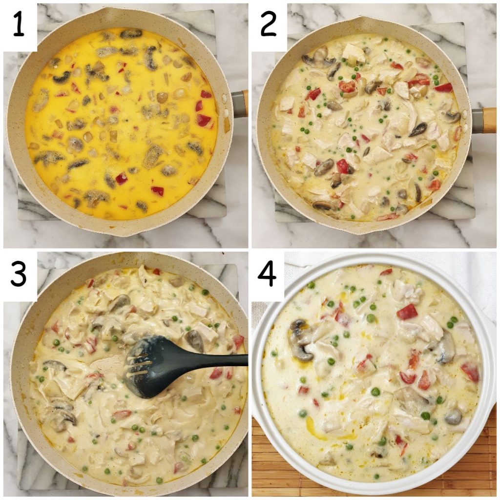 Steps for making the sauce.