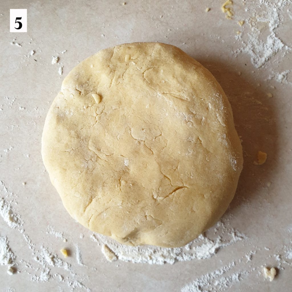 A ball of pate sucree pastry.