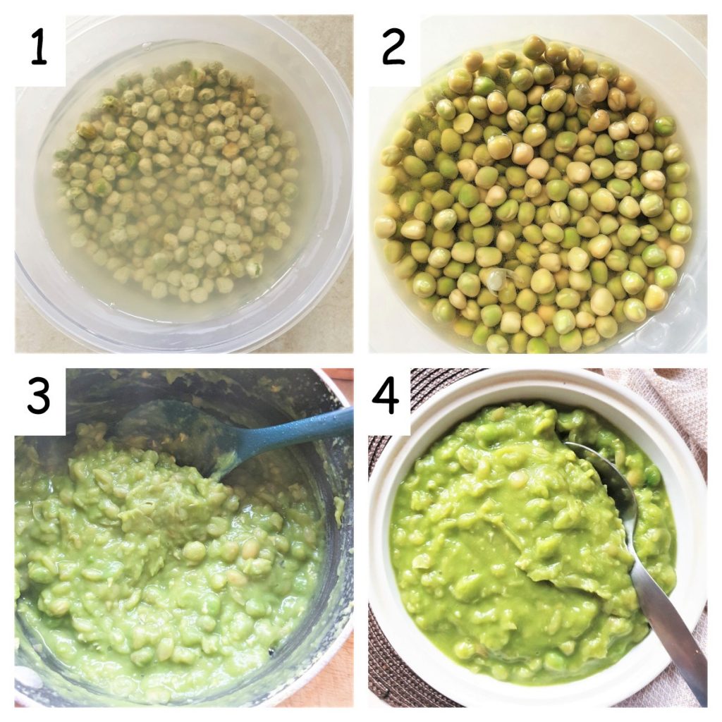 Traditional British Mushy Peas made with marrowfat peas Foodle Club