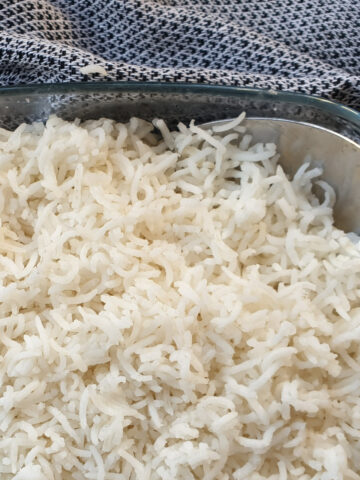 A dish of oven baked rice.