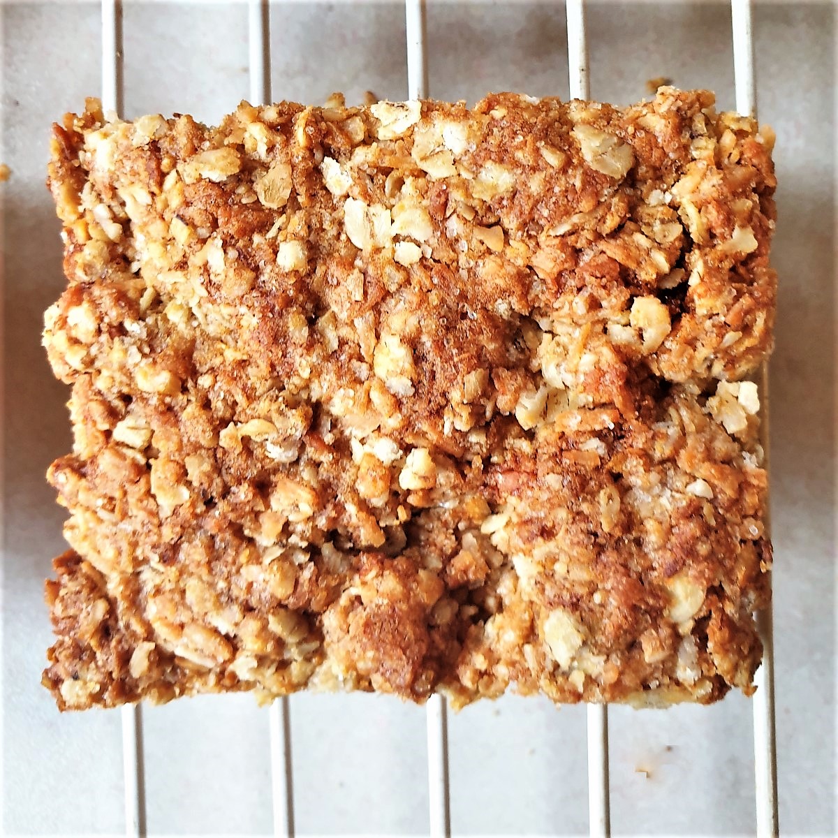 A crunchie on a cooling rack.