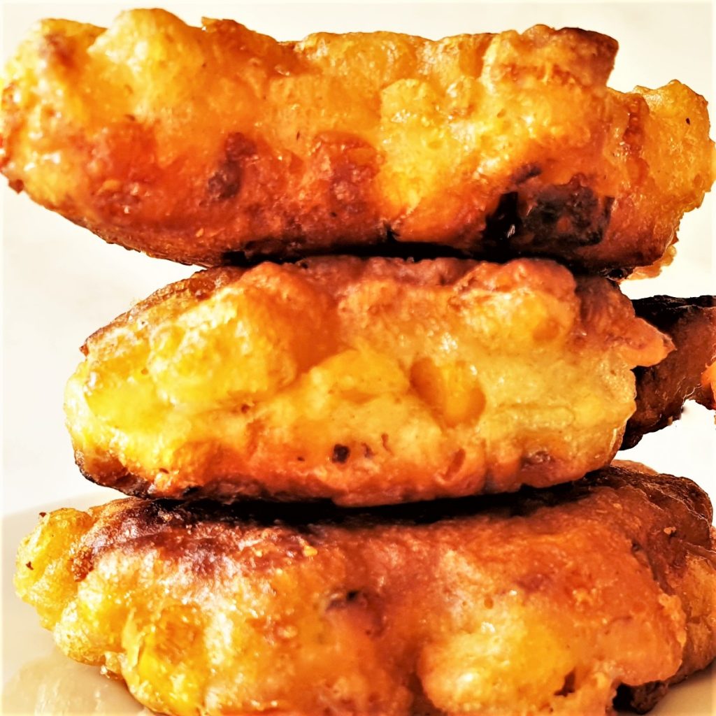 Crispy sweetcorn fritters with cheese Foodle Club