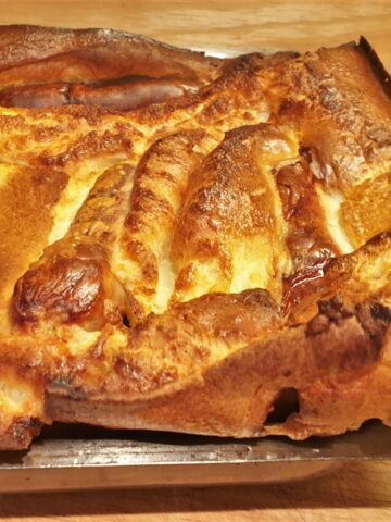 A dish of toad in the hole.