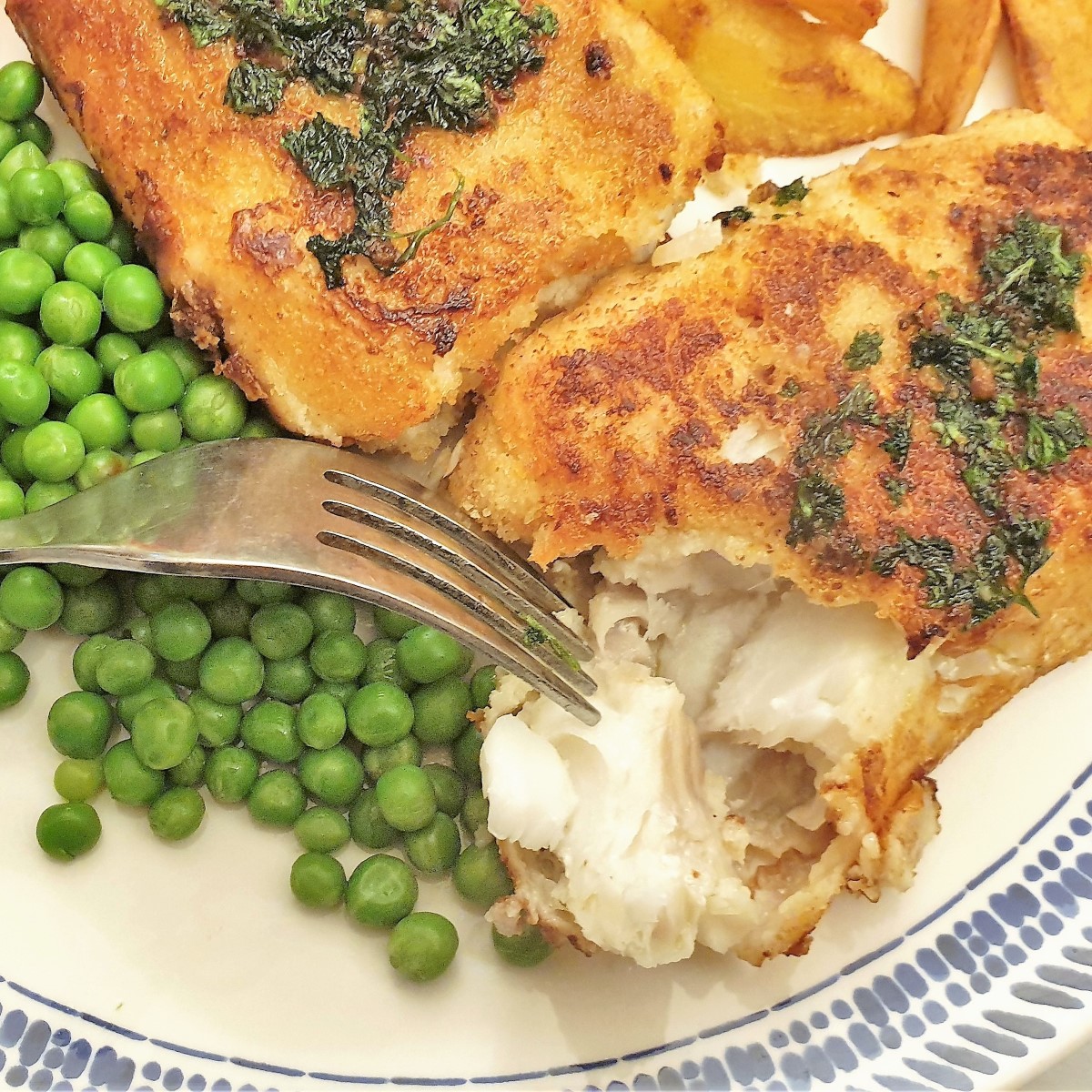 Fish Milanese with a buttery garlic and parsley sauce Foodle Club