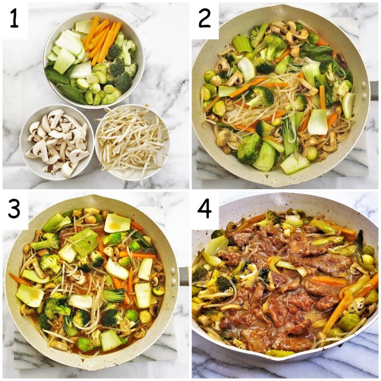 Garlic beef in oyster sauce with vegetables Foodle Club