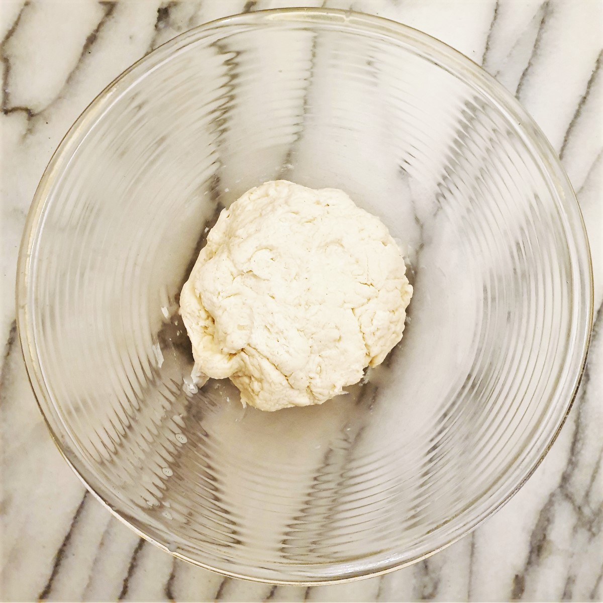 A ball of 2-ingredient dough.