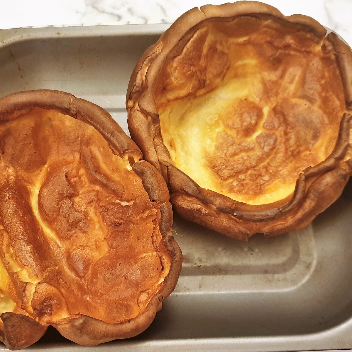 2 giant yorkshire puddings.