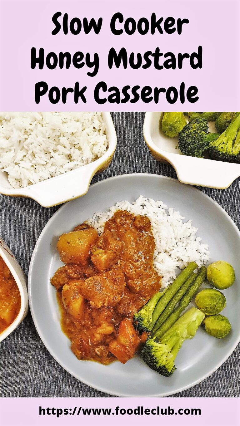 Slowcooker pork casserole with honey and mustard Foodle Club