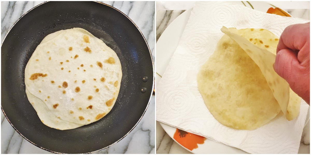 How to separate the cooked pancakes.