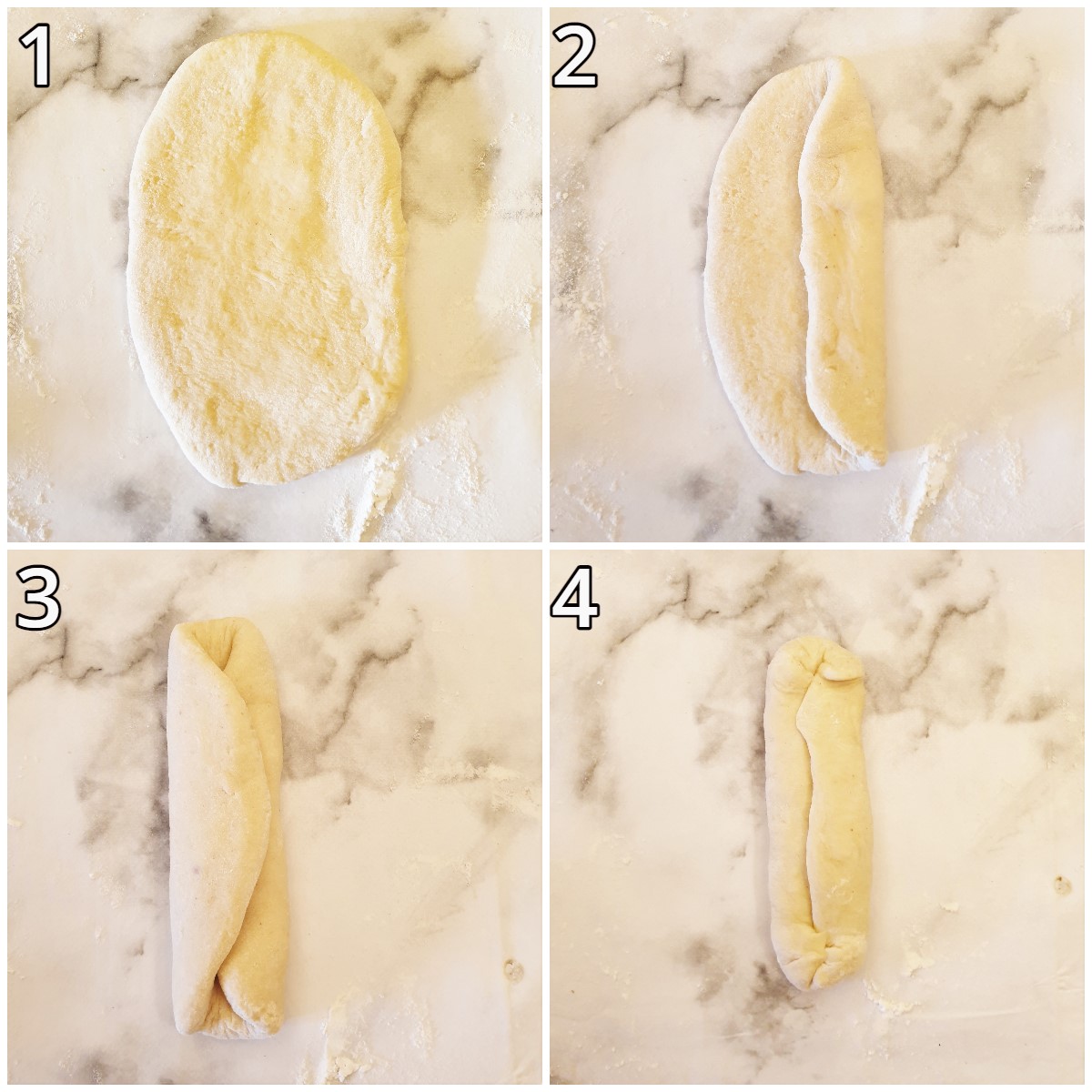 Steps for shaping the rolls.