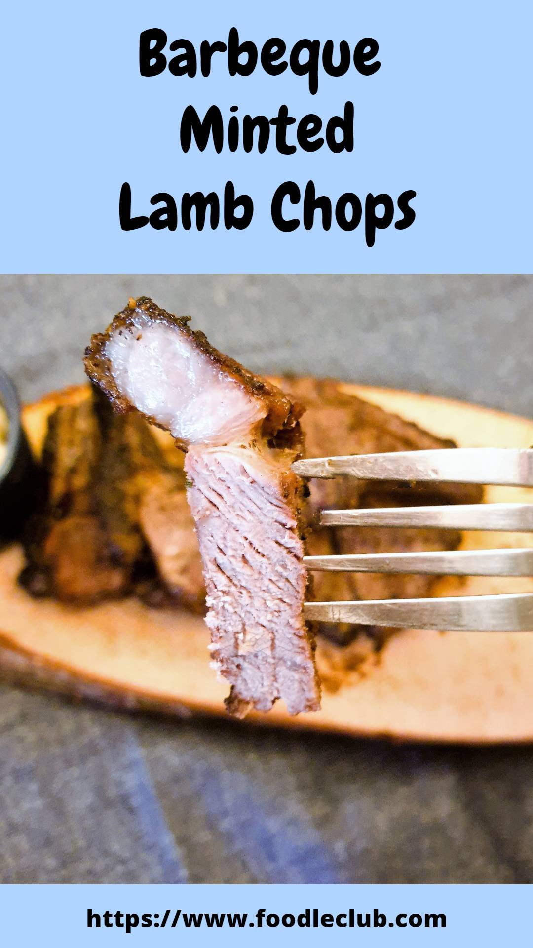 Barbeque lamb chops with a minted yoghurt marinade