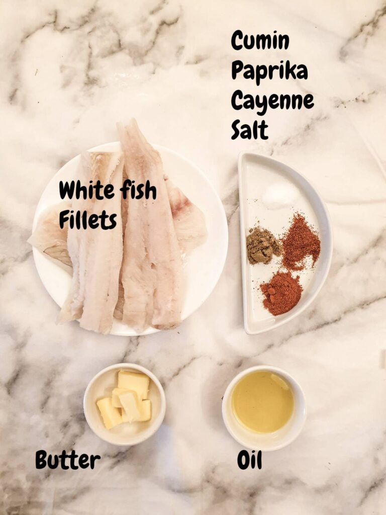 Ingredients for fish tacos.