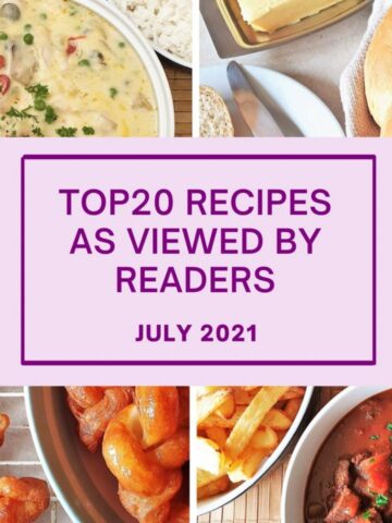 Collage of top recipes for 2021.