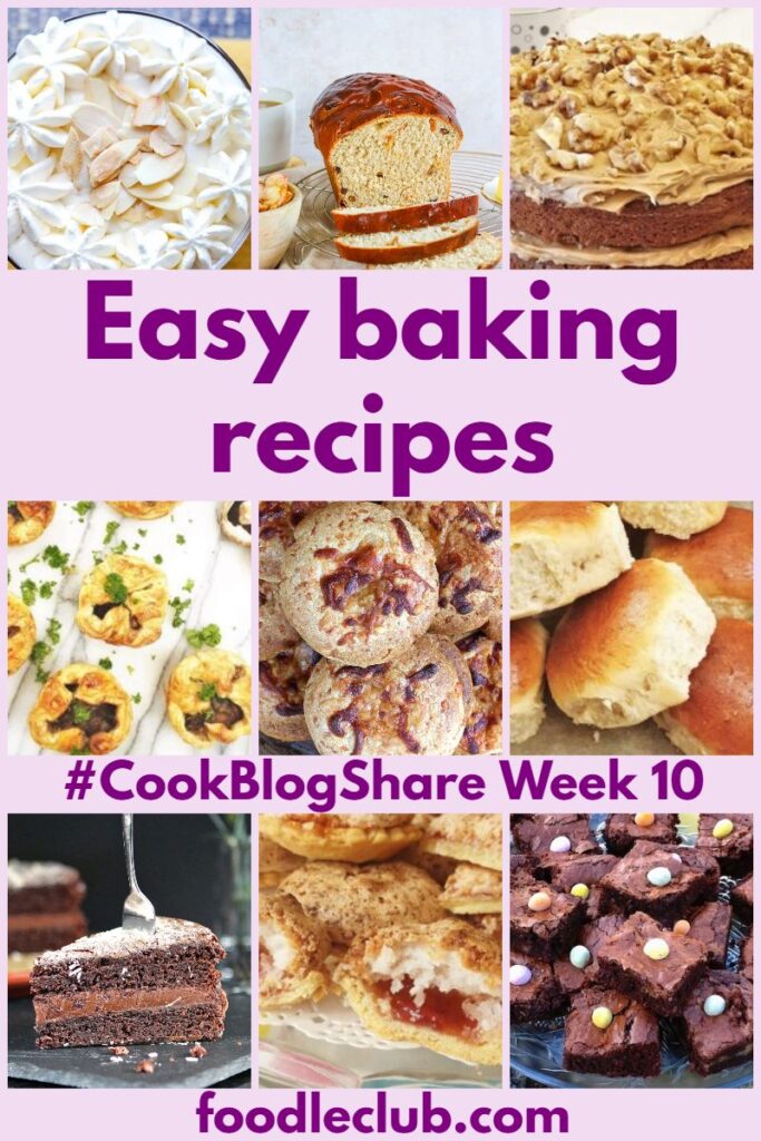 A collection of images from the easy baking recipes in this roundup.