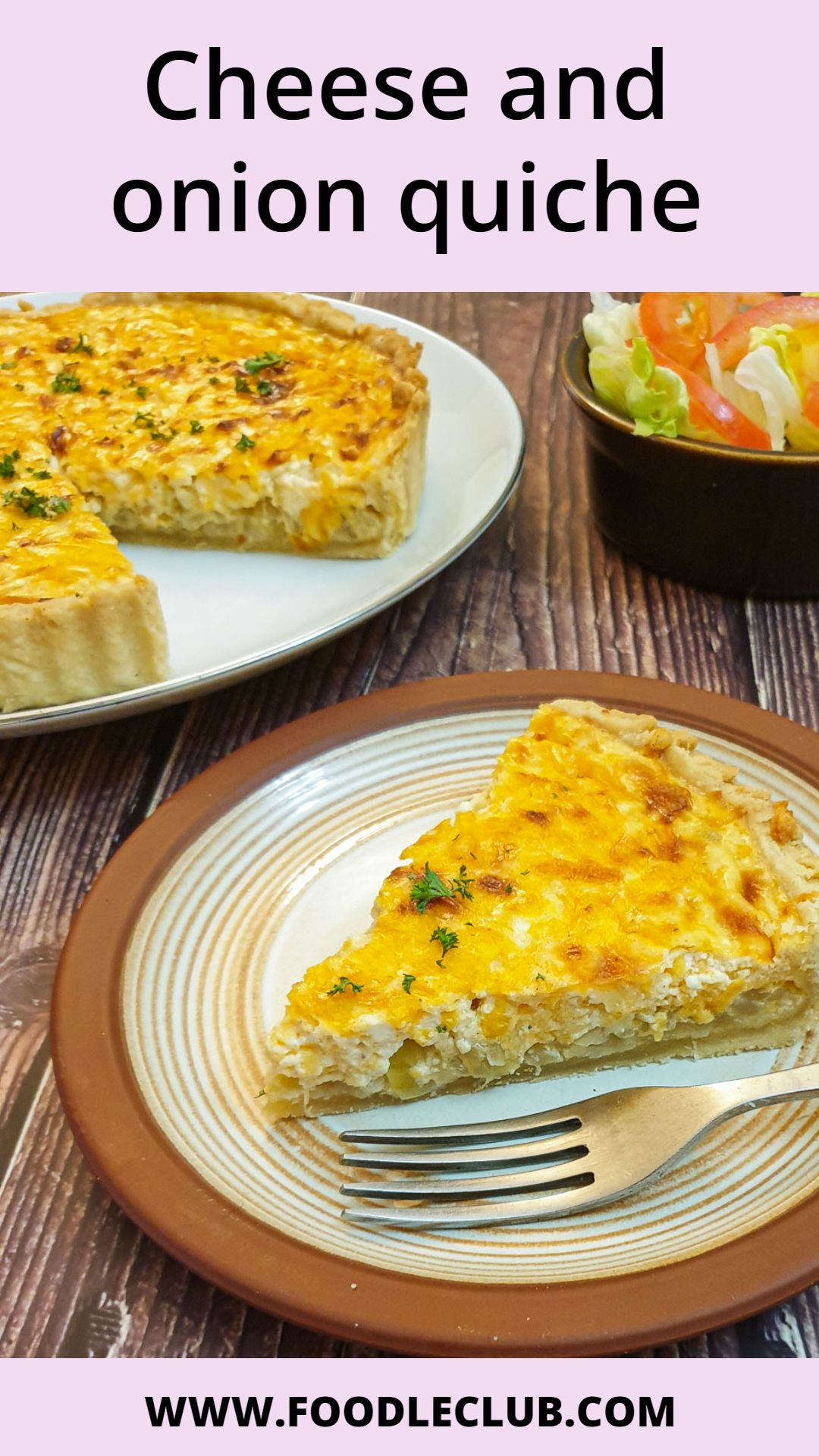 Easy cheese and onion quiche - Foodle Club