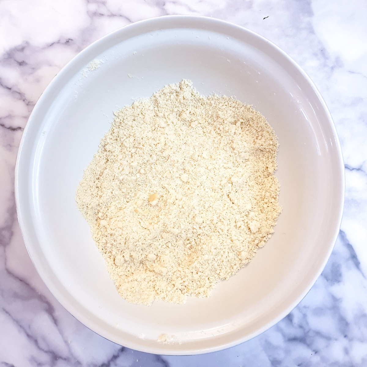 Butter and flour rubbed together to form 'breadcrumbs'.