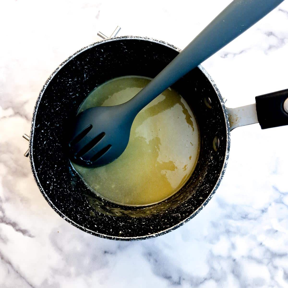 Butter and flour in a saucepan mixed to a smooth paste.