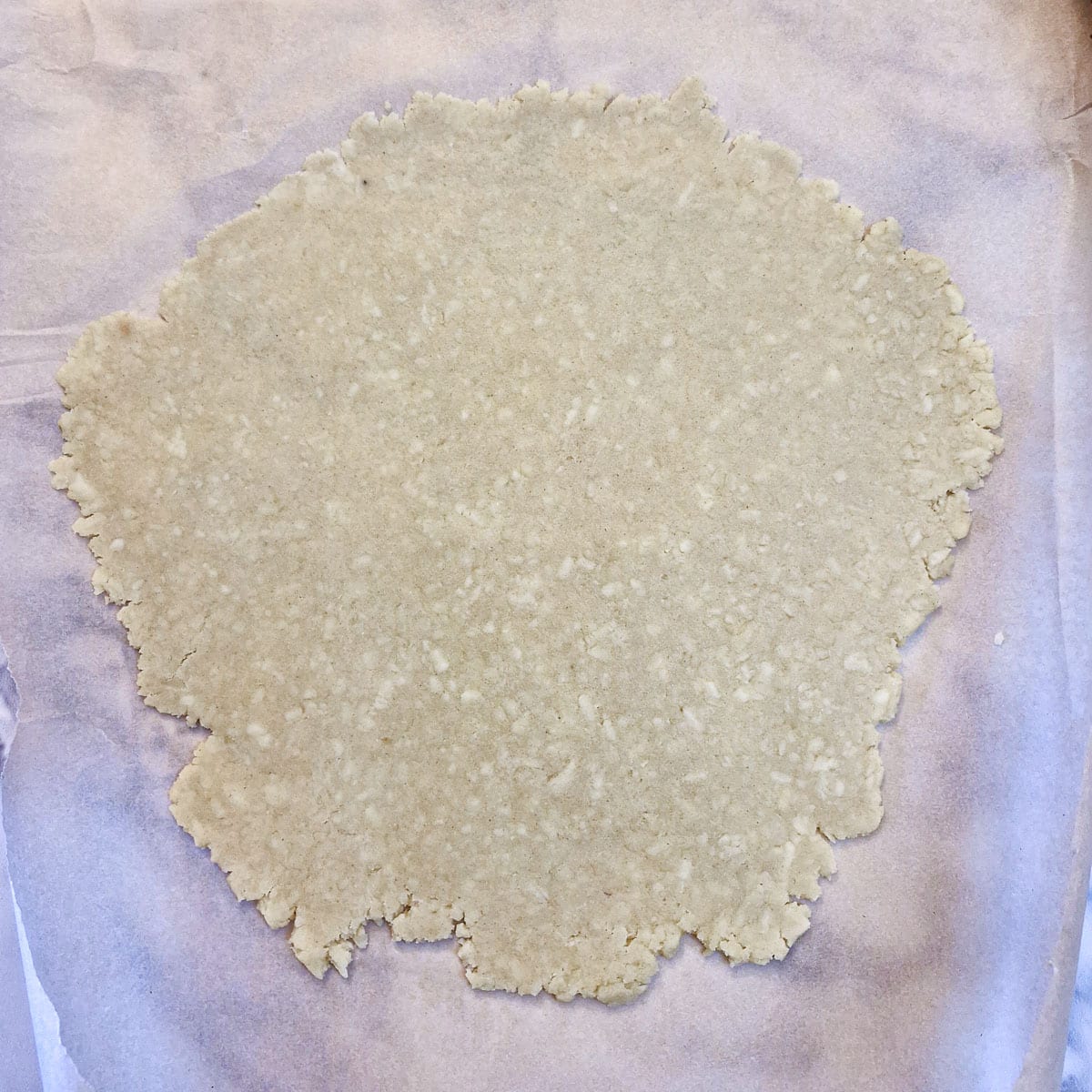 Cheese pastry rolled into a circle.