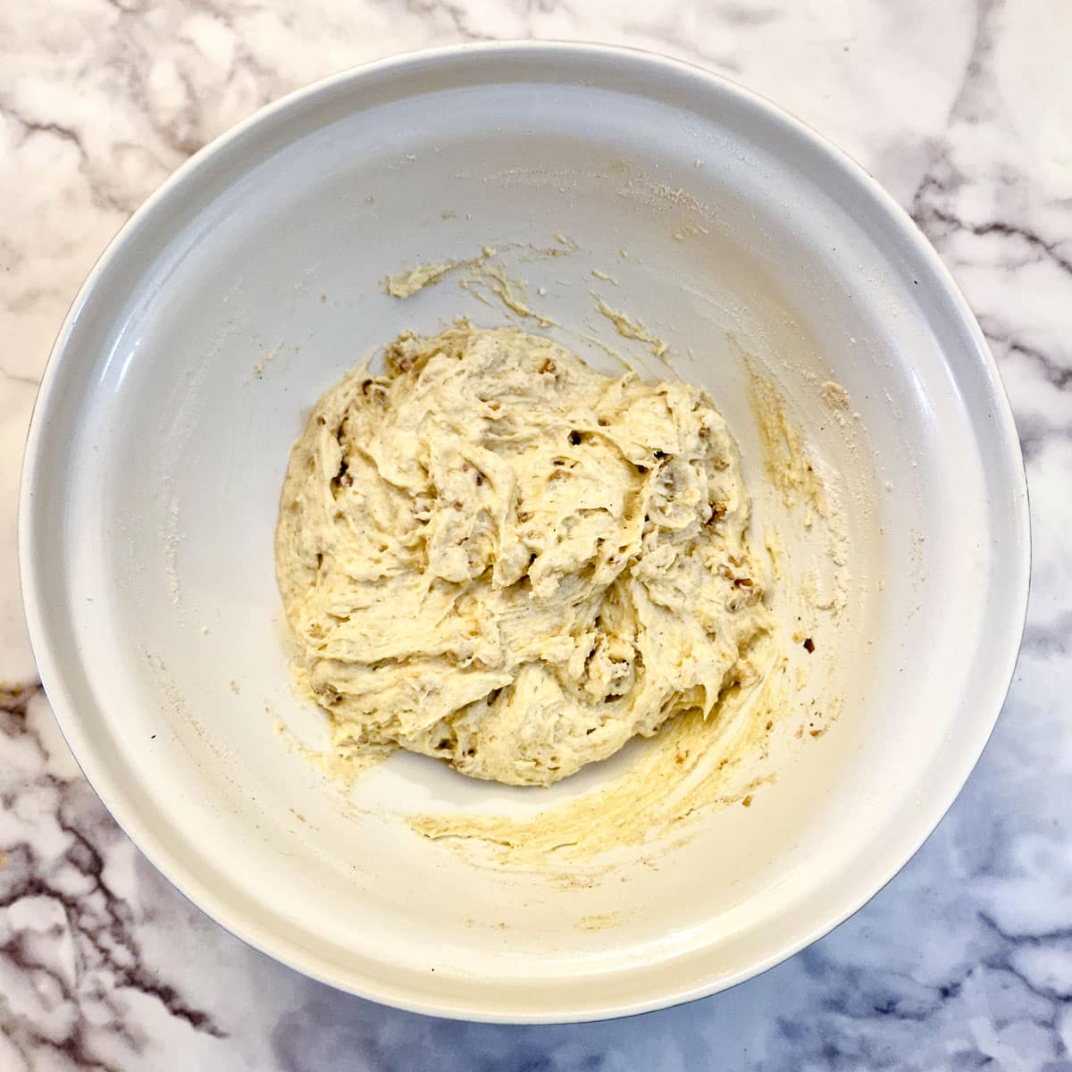Chopped pecan nuts mixed into the cake batter.