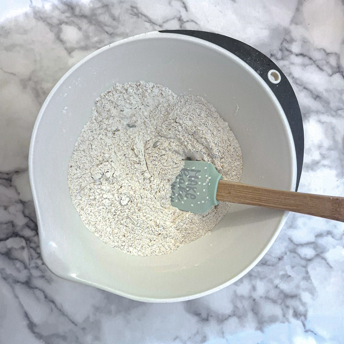 Seeds and flour mixed together.