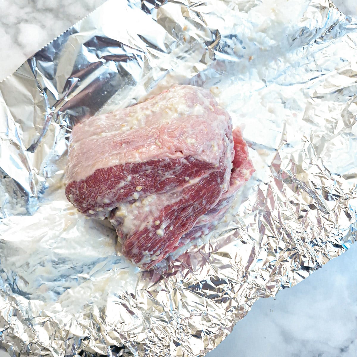 Horseradish brisket folded back into a roll..