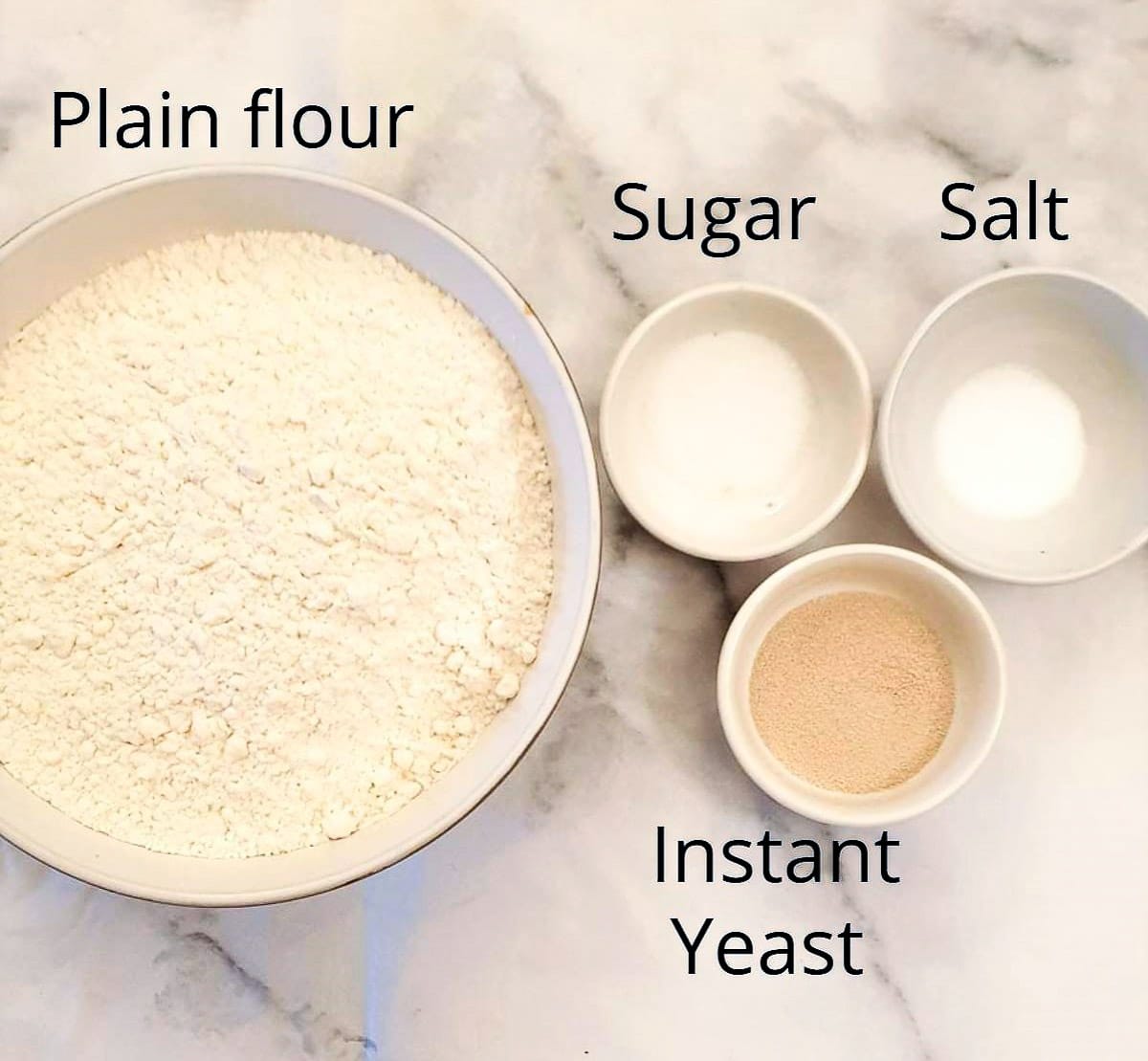 Ingredients you will need to make vetkoek.