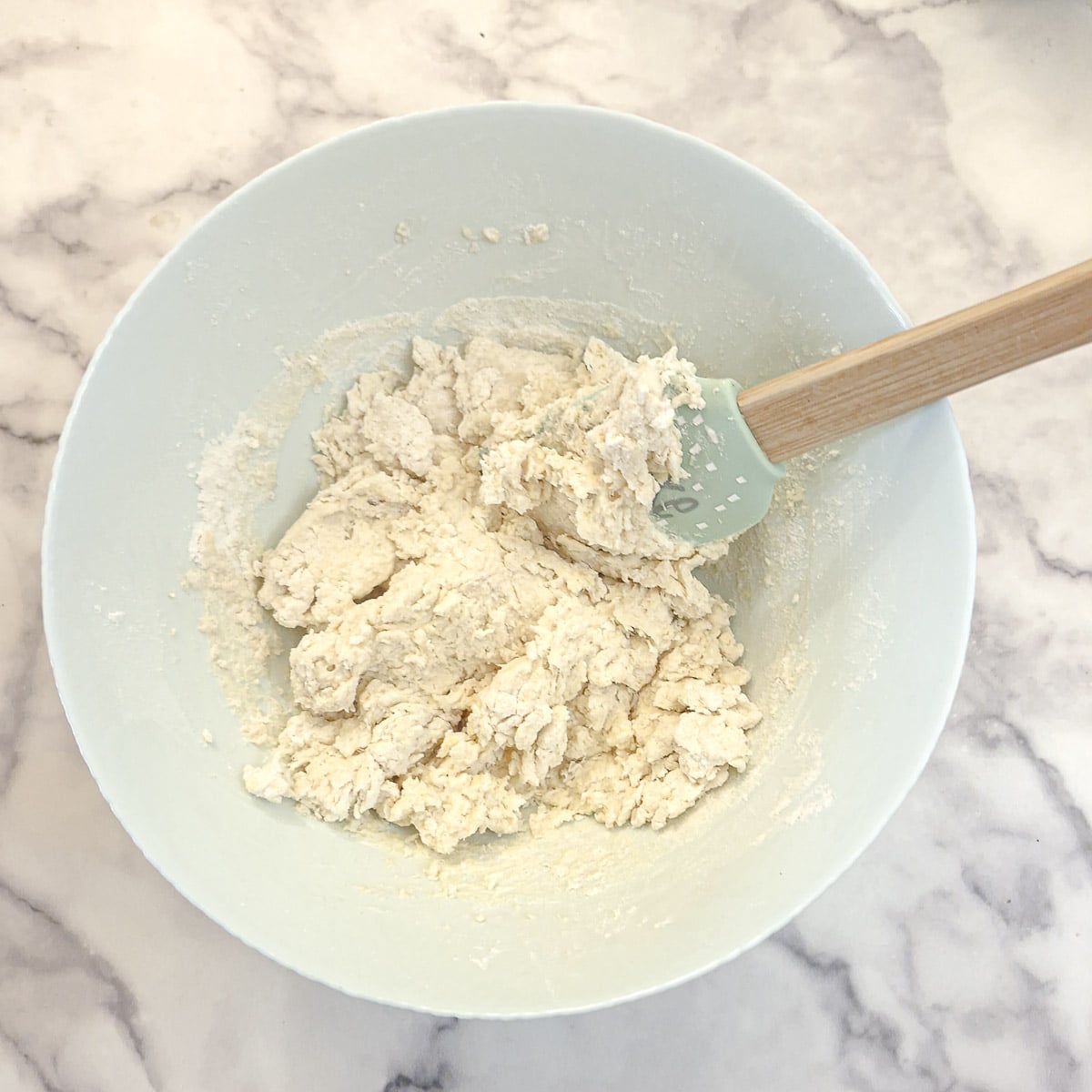 Step 3 - combine to form a shaggy dough.