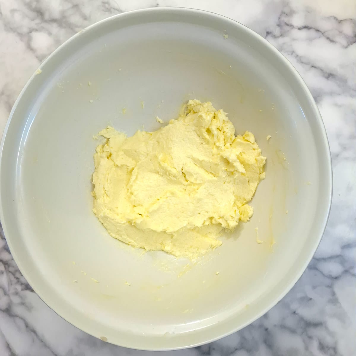 Step 2, beat in one egg.