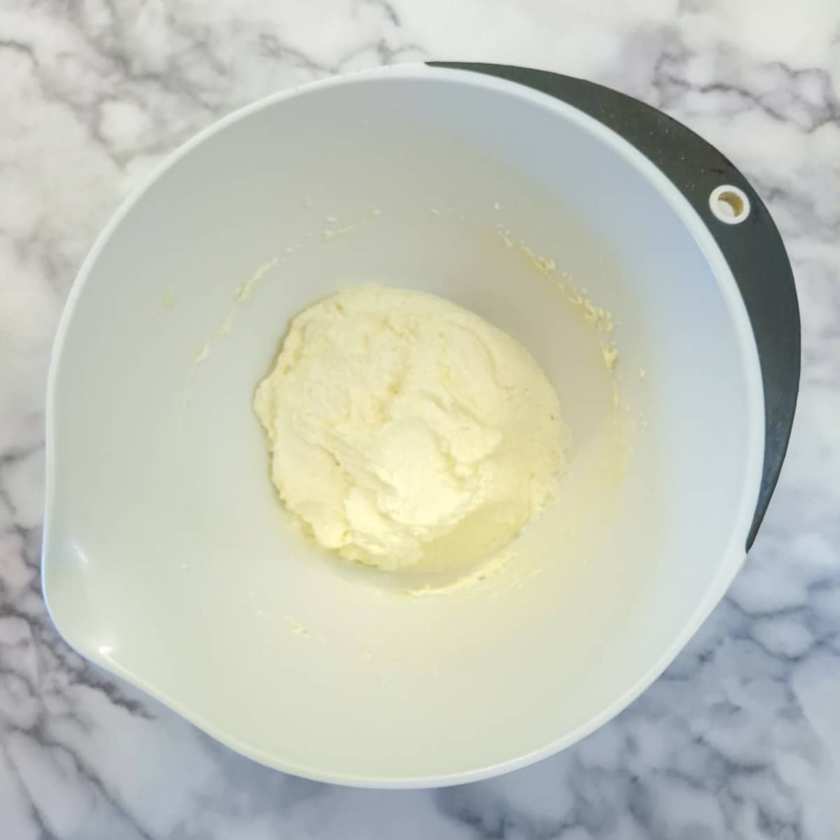 Step 2, eggs beaten into the sugar and butter mixture.