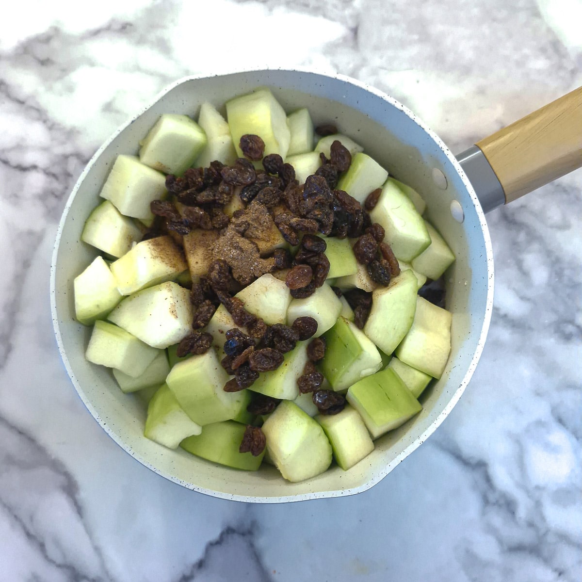 Step 1, marrow chutney ingredients in a saucepan.