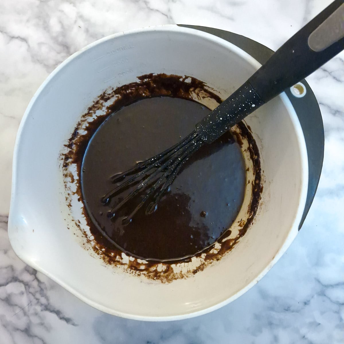 Step 6, wet ingredients combined with dry ingredients.