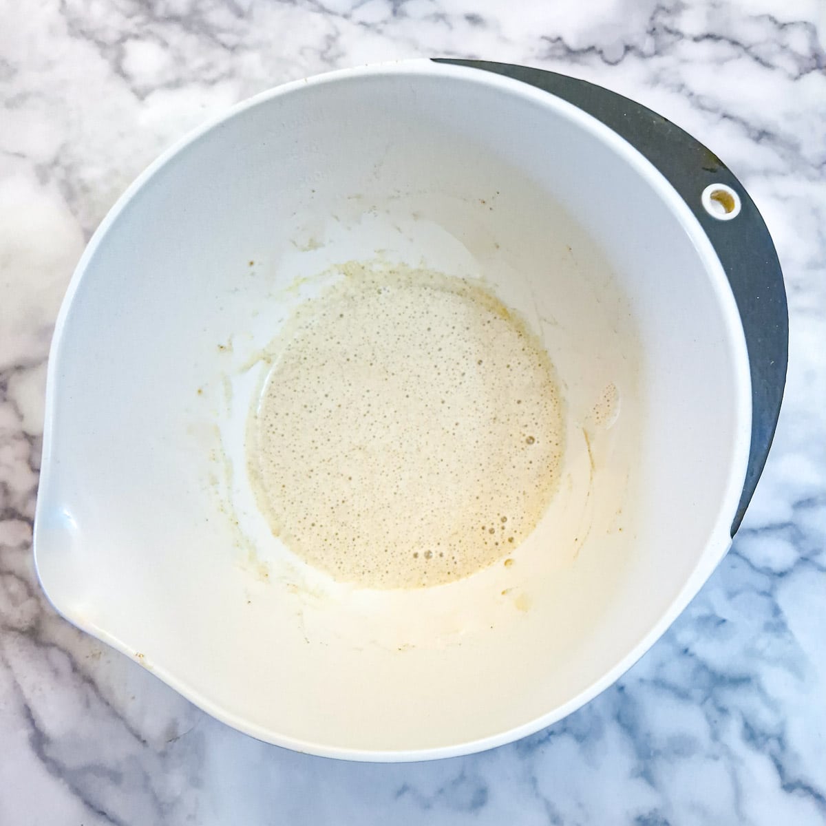 Eggs,, sugar and spices whisked until foamy.