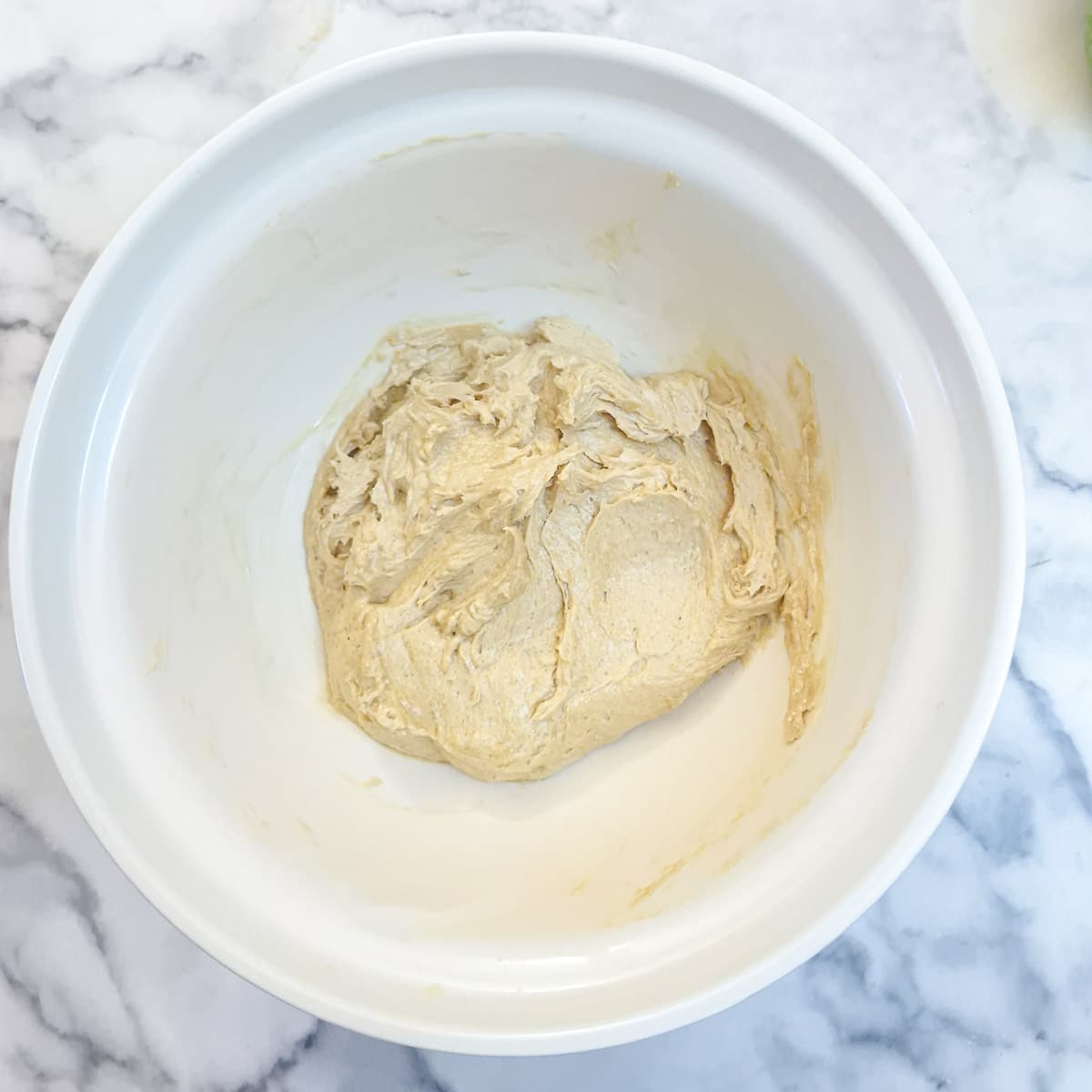 Step 2 - eggs beaten into the sugar mixture.