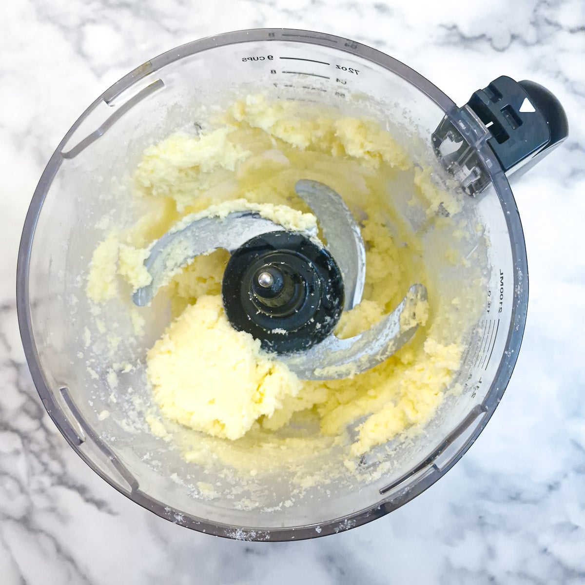 An egg mixed into the butter and icing sugar.