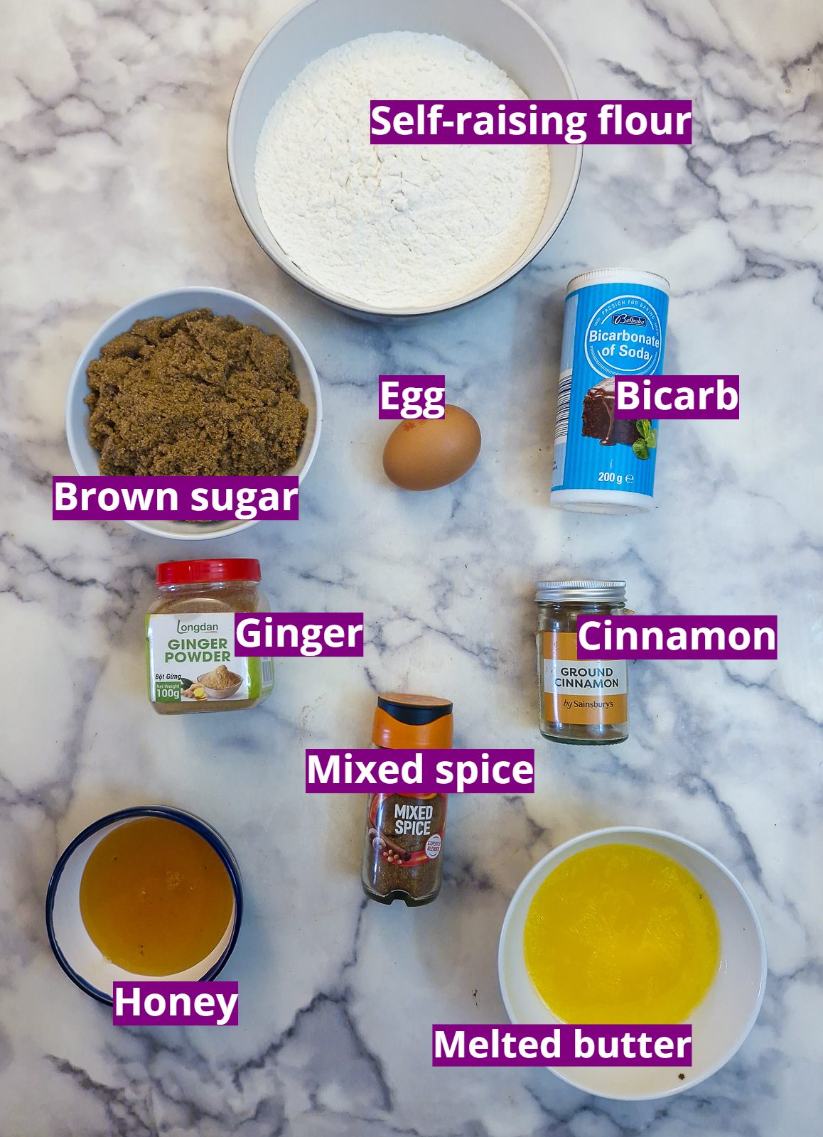 Ingredients you will need to make crispy ginger snaps.