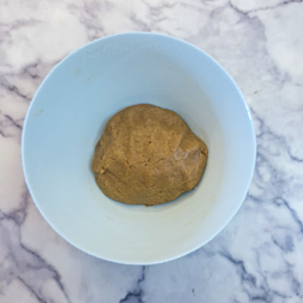 Step 4 - all ingredients mixed together and combined into a smooth ball.