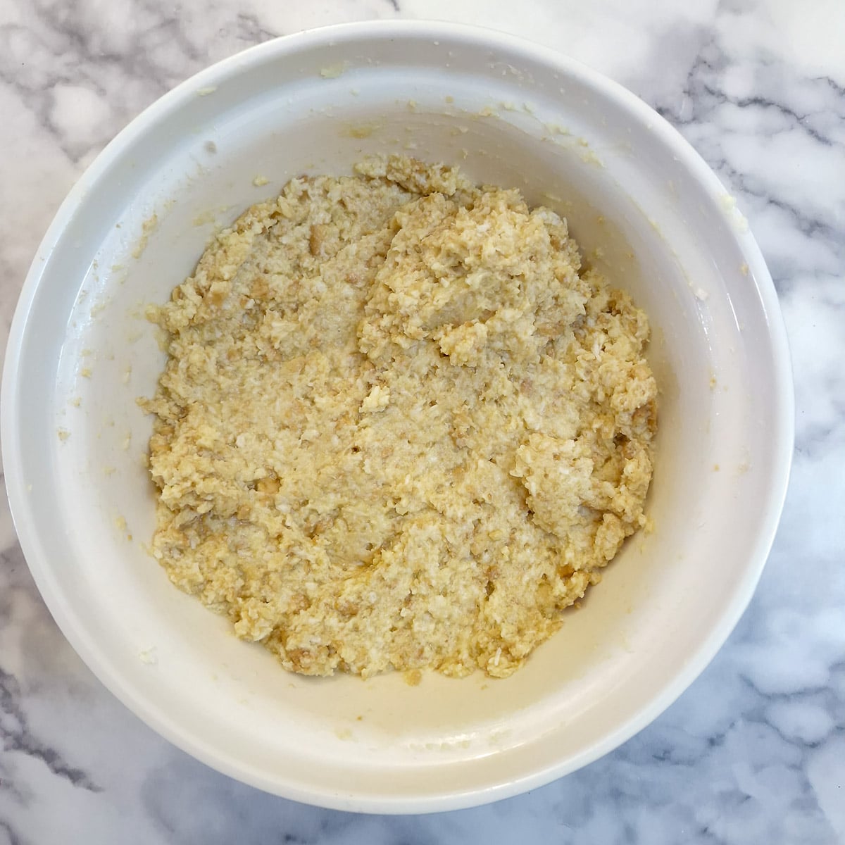The batte mixed to a stiff dough.