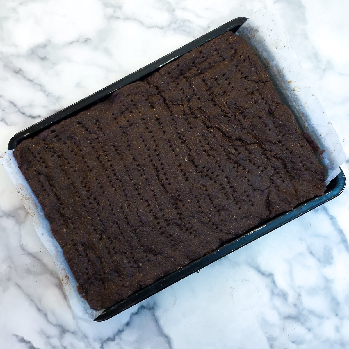 A baked tray of pastry.