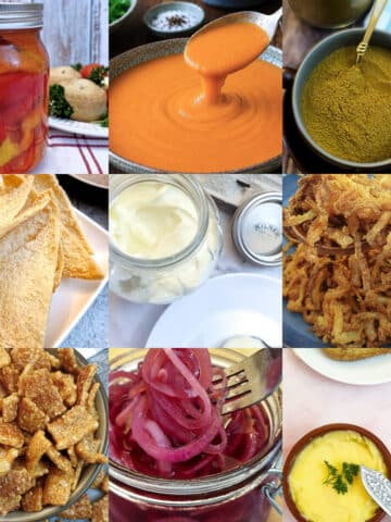 A collage of various recipes appearing in Foodle Club Pantry
